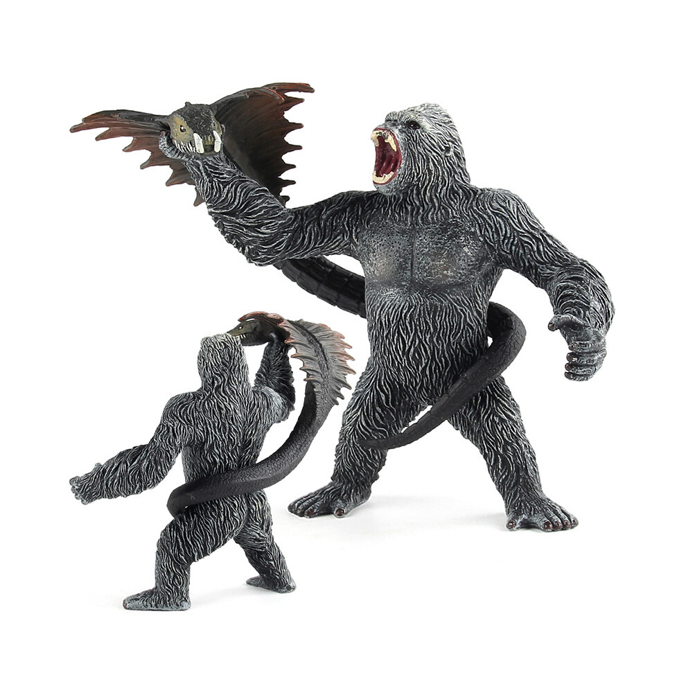 (King Kong Song Snake) Gorilla King Kong Toys Great War Hooting Snake Gorilla Solid Wildlife Role Play Story Doll