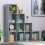 Vida Designs (Grey) Durham 10 Cube Shelf Stairs Bookcase Storage Unit 1