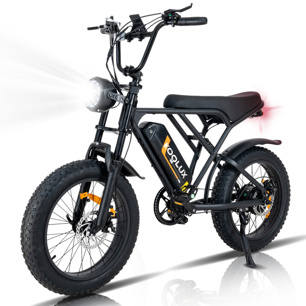 (KOOLUX Electric Bikes,20'' Off-Road E Bike with 4.0 Fat Tire,500W Motor and 48V 15Ah Battery, 7-Speed City Bike) KOOLUX BK29 Electric Bikes, 20'' Off