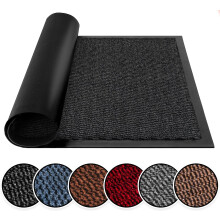 BLADO Washable Door Mats Indoor & Outdoor Non-Slippery Heavy Duty Stylish & Large Rubber Perfect Dust Grabbing Doormats (Anthracite, 40cm x 60cm)