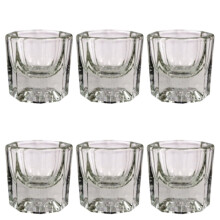 Julienne Eyelash and Eyebrow Tint Mixing Dappen Glass Dish 6PCS