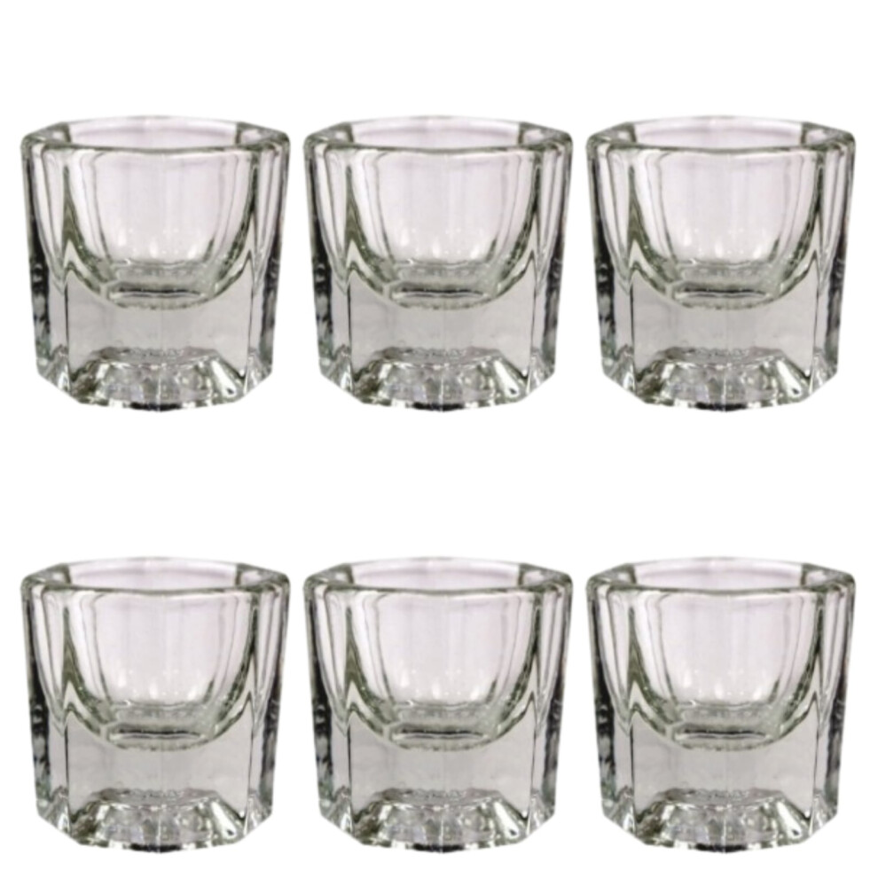 Julienne White Eyelash And Eyebrow Tint Mixing Dappen Glass Dish 6Pcs