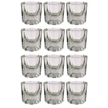 Julienne Eyelash and Eyebrow Tint Mixing Dappen Glass Dish 12PCS