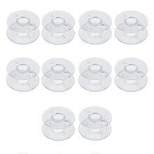 HAND Pack of 10 Clear Plastic Bobbins for Domestic Sewing Machines