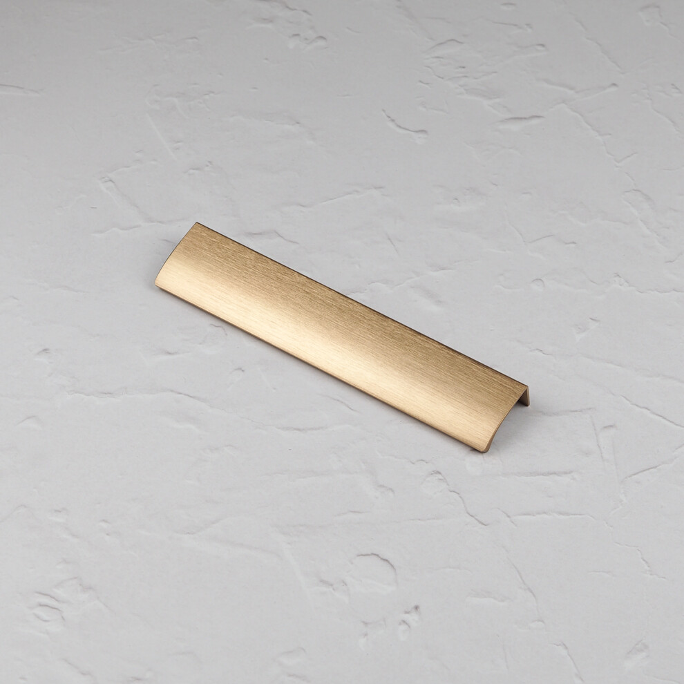 (200Mm Pull ) Brushed Brass Profile Trim Edge Mount Lip Pulls 5056767300582