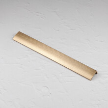 (350mm Pull ) Brushed Brass Profile Trim Edge Mount Lip Pulls
