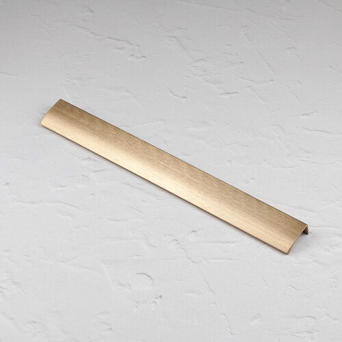 (350mm Pull	) Brushed Brass Profile Trim Edge Mount Lip Pulls