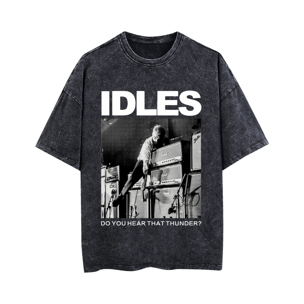 Kiikn (S) Idles Band White T Shirt Black