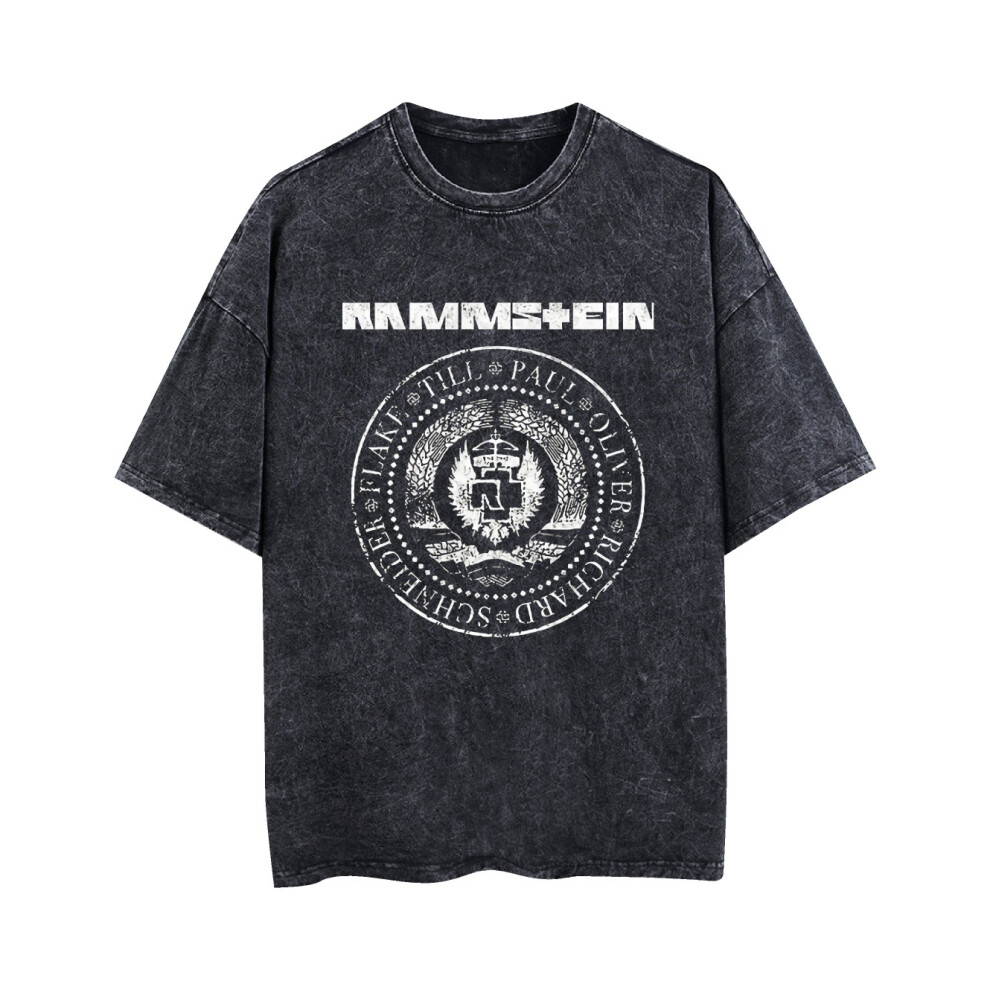 Kiikn (L) Rammstein Men's Vintage T-Shirt Est. 1994 Official Band Merchandise Fan Shirt Black