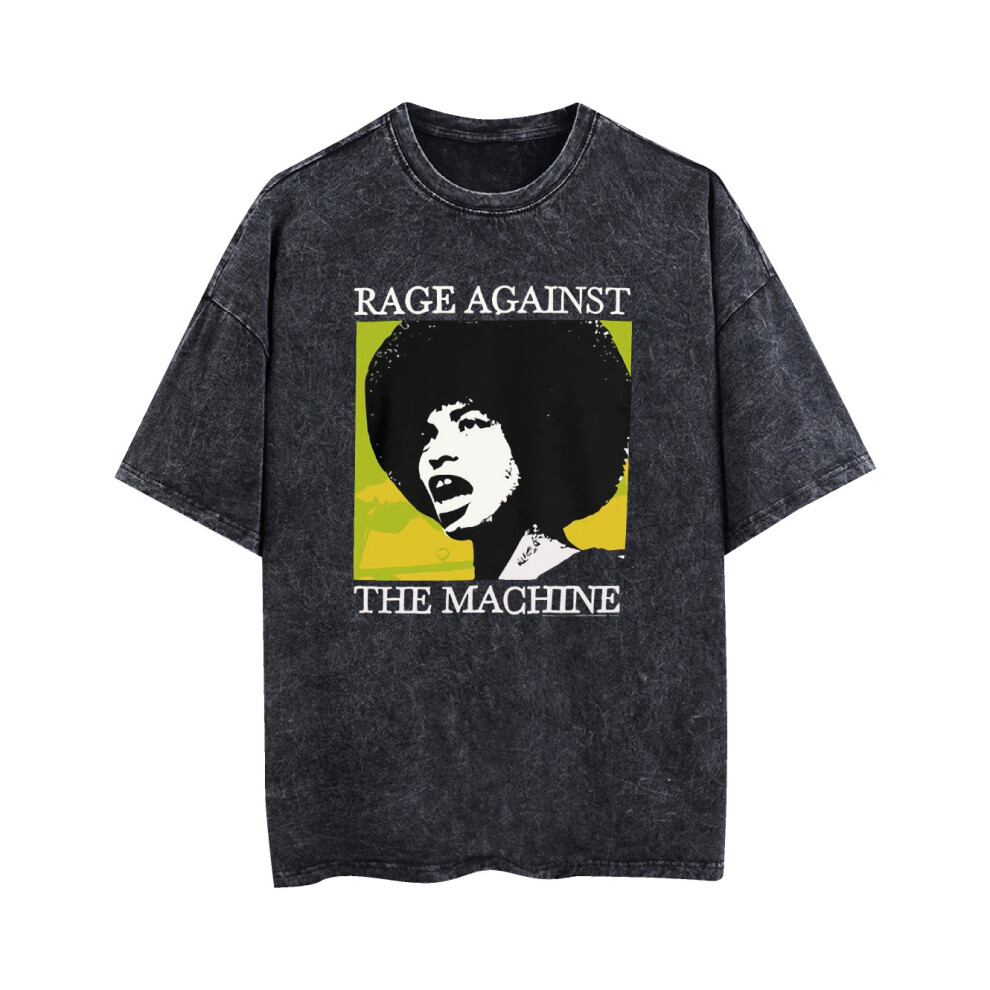 Kiikn (L) Rage Against The Machine #4 Unisex Vintage T-Shirt Rap Rock Music Black