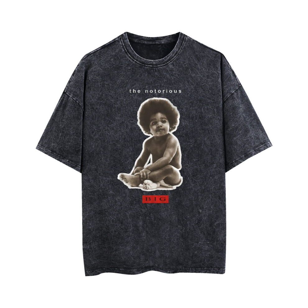 Kiikn (L) The Notorious B.i.g. Vintage T-Shirt Ready To Die Album Cover Shit Black