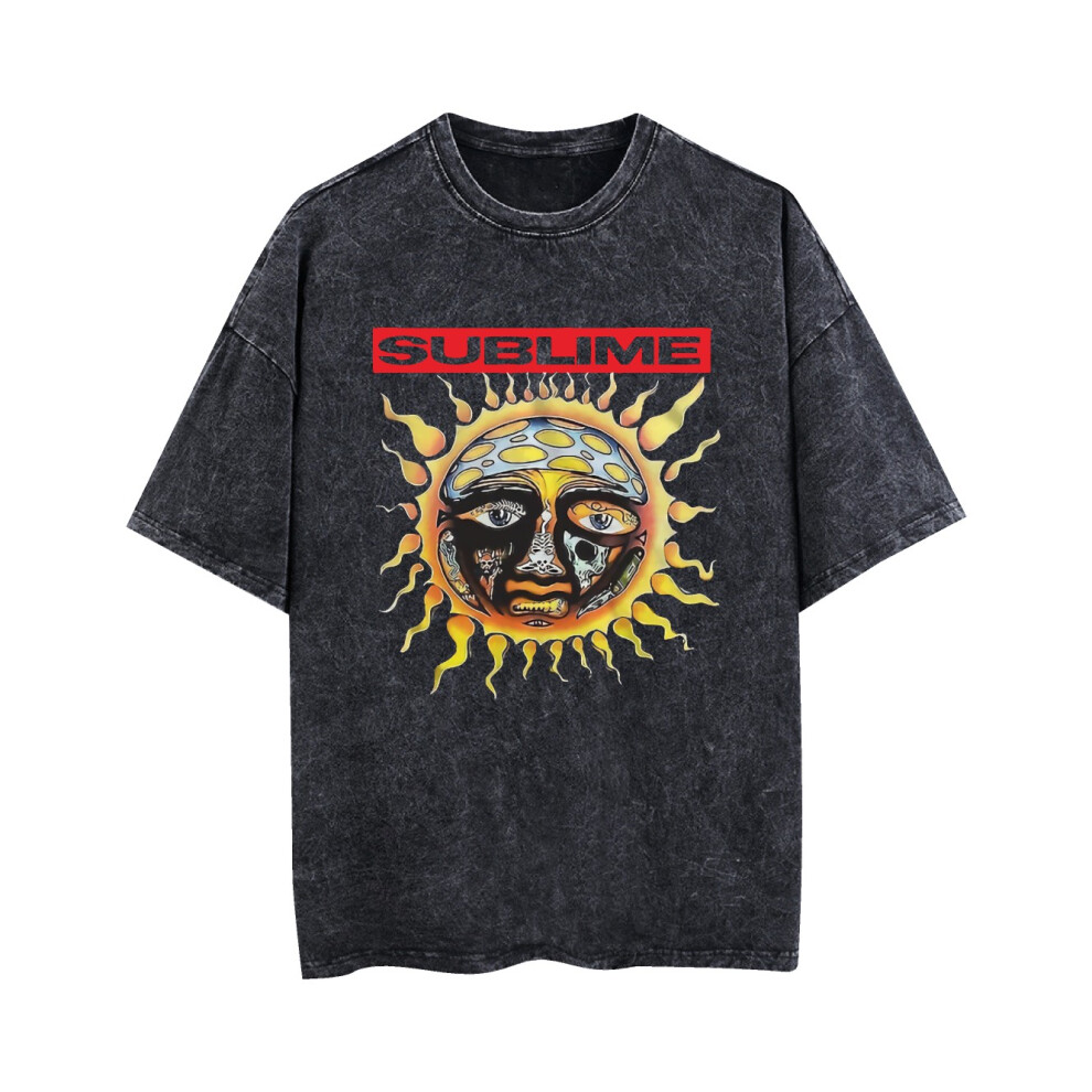 Kiikn (M) Sublime Vintage T-Shirt Official Sun Logo Sublime Shirt Black
