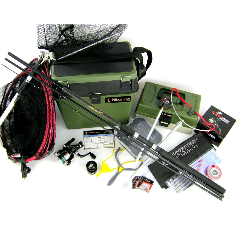 Beginners Starter Coarse Float Fishing Kit Set 10ft Carbon Rod Reel Seat Box Tackle