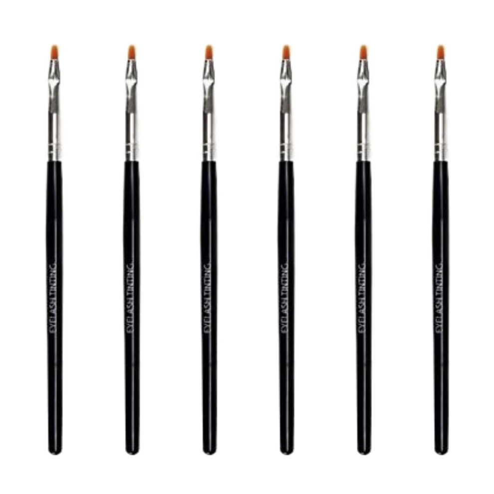 Julienne Black Eyebrow Eyelash Tint Tinting Dye Kit Brush 6Pcs
