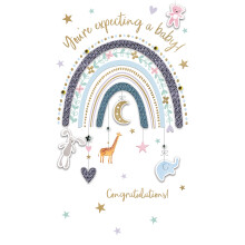 Congratulations You're Having A Baby Expectant Mum Hand-Finished Greeting Card