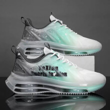 (Green, UK 11) Mens Womens Gym Trainers Casual Air Sports Running Mesh Shoes Athletic Sneakers