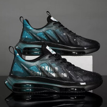 (Black, UK 9) Mens Womens Gym Trainers Casual Air Sports Running Mesh Shoes Athletic Sneakers