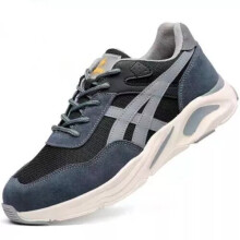 (Grey, UK 8.5) Womens Mens Work Steel Toe Cap Safety Shoes Trainers Lightweight Hiking Boots