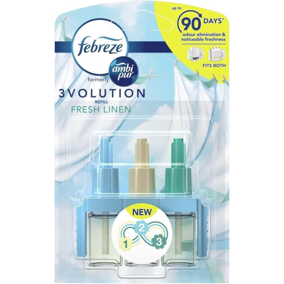 Febreze 3 Volution Air Freshener Plug In Refill 20 ML Fresh Linen