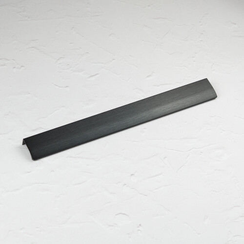 (350mm Pull	) Matt Black Profile Trim Edge Mount Lip Pulls 2