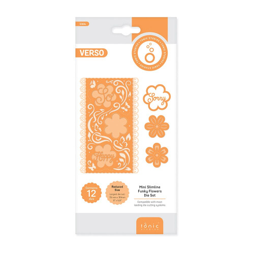 Mini Slimline Funky Flowers Die Set - 5068E 1
