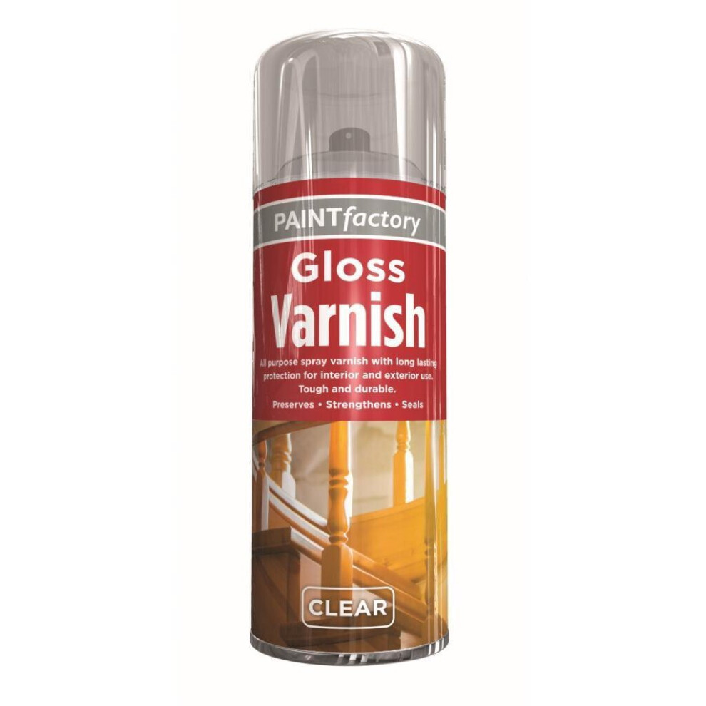 (CLEAR GLOSS VARNISH 400ML - 1749PR	) All Purpose Quick Drying Spray Paint