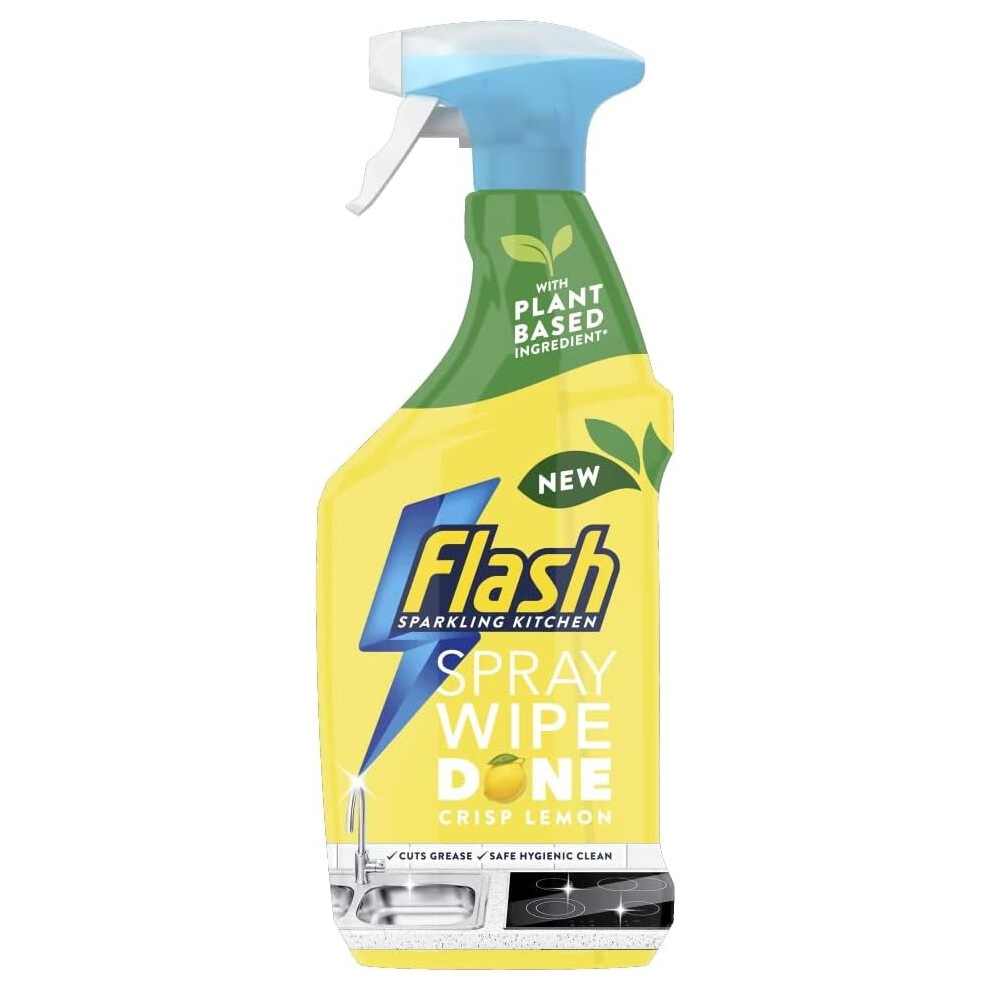 New Flash Spray Wipe Done Bright Crisp Lemon Cleaning Spray 800Ml