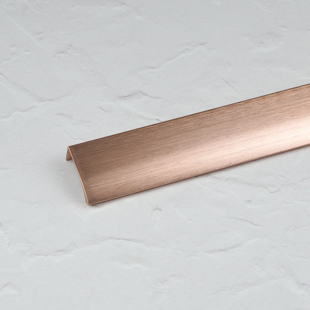 (350Mm Pull ) Brushed Copper Profile Trim Edge Mount Lip Pulls 5056767300667