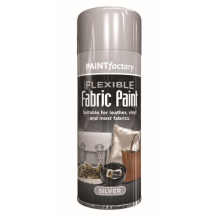 (FLEXIBLE FABRIC PAINT SILVER 200ML - 1063 ) All Purpose Quick Drying Spray Paint