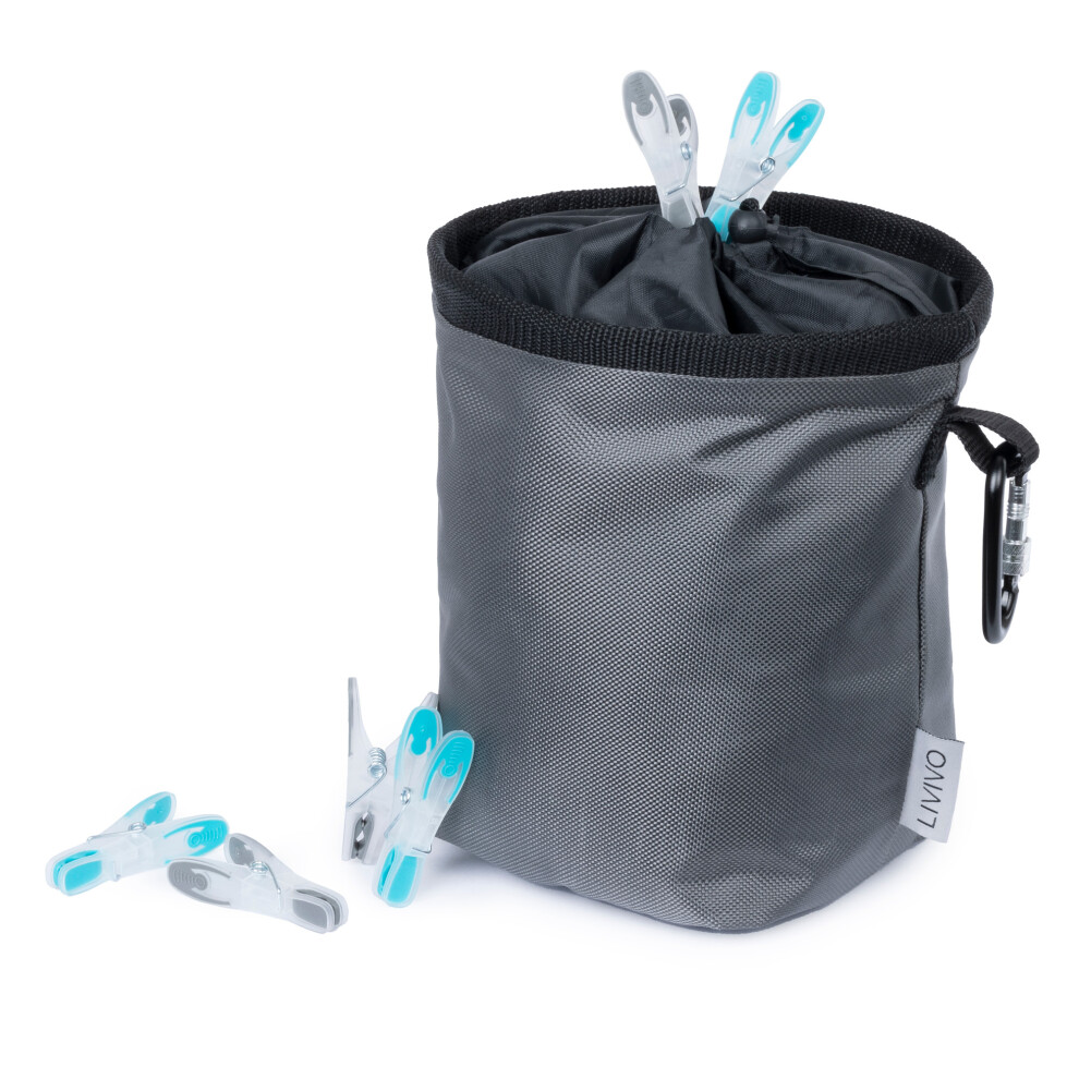 LIVIVO Weather-Resistant Peg Bag with Carabiner