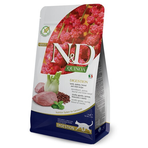 FARMINA N&D CAT QUINOA DIGESTIONE AGNELLO E FINOCCHIO Erba