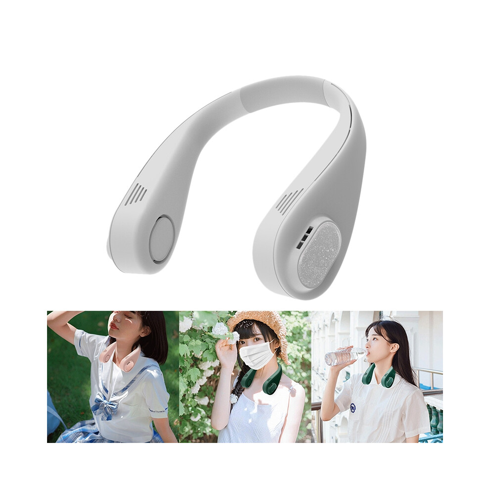 USB Leafless 3000Mah Battery Personal Fan Low Noise Around the Neck Fan