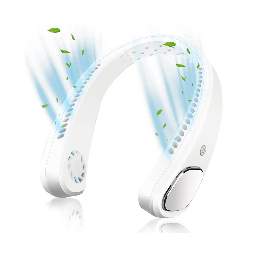 Portable Neck Fan Hands Free Personal Fan Bladeless Hanging Neck Fan USB Rechargeable Battery Operated Cooling Fan