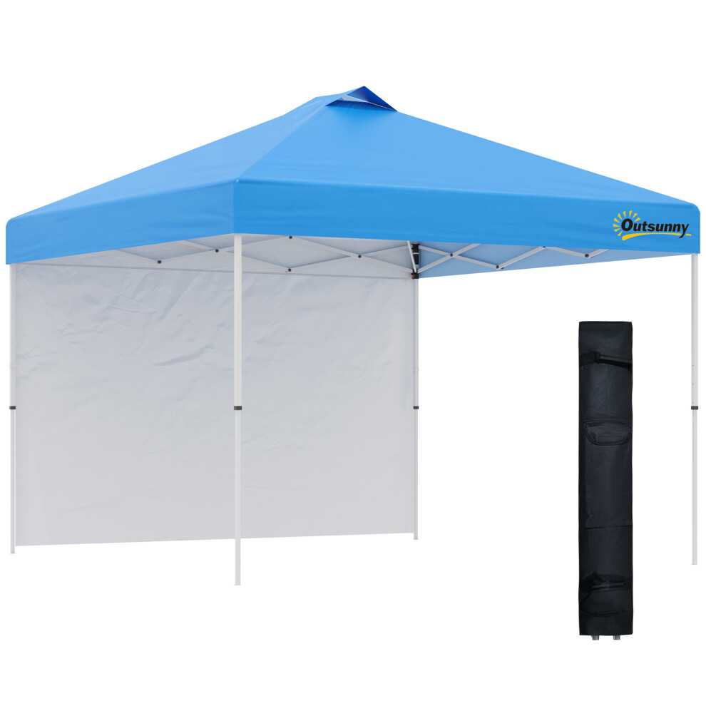 3x3Metre Pop Up Gazebo Canopy Tent With 1 Sidewall Carrying Bag