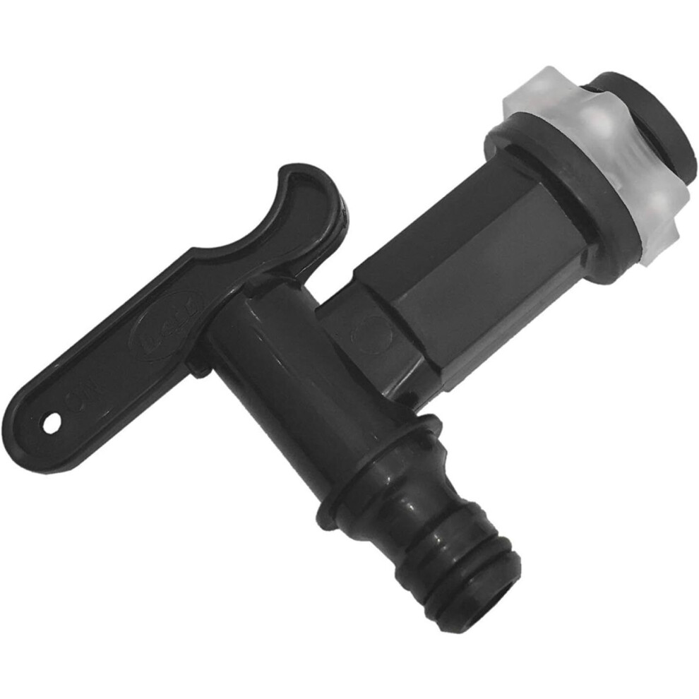 Fort Fasteners Water Butt Tap Plastic Push Fit Black Premier 1 Tap