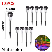 (General10PCSColorful, Solar) Solar Outdoor Lights New Garden Lamps Powered Waterproof Landscape Path for Yard Backyard Lawn Patio Decorative LED Lighting