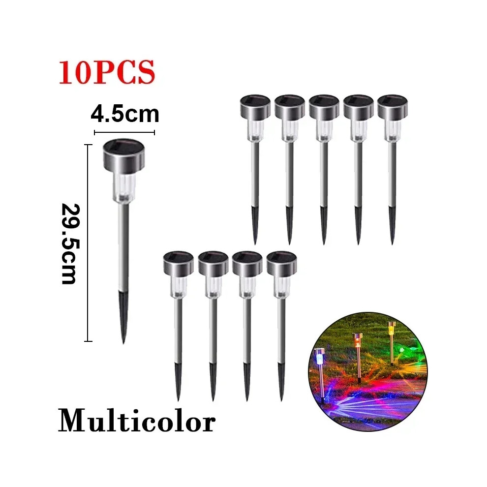 (General10PCSColorful, Solar) Solar Outdoor Lights New Garden Lamps Powered Waterproof Landscape Path for Yard Backyard Lawn Patio Decorative LED Lighting