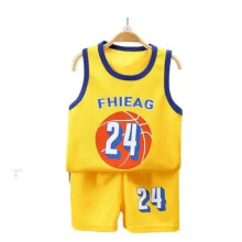 (Type 7, 120cm(6T)) Children Sets Summer Sleeveless Basketball T-shirts Shorts for Children Clothing Quick-drying Sport Tank Tops Kids Clothes