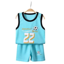 (Type 5, 140cm(9-10T)) Children Sets Summer Sleeveless Basketball T-shirts Shorts for Children Clothing Quick-drying Sport Tank Tops Kids Clothes