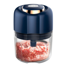 USB Rechargeable Electric Garlic Chopper - Portable 3-Blade Food Processor with 250ML Blender Cup - One-Button Operation DONG0624002