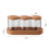 Living And Home 3Pcs Glass Storage Jar Set 5