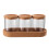 Living And Home 3Pcs Glass Storage Jar Set 3