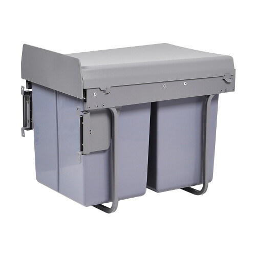 Living And Home 40L Kitchen Double Pull-Out Trash Can Under Cabinet 2