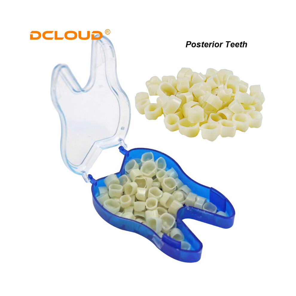 (Posterior teeth) 50Pcs/Box Dental Temporary Crown Kit Teeth Veneers Whitening Dentures