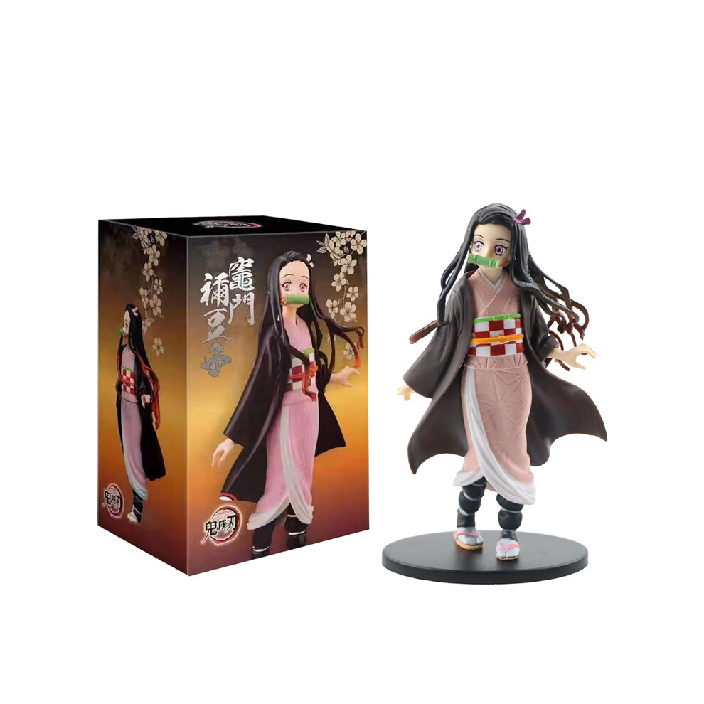 (With box Nezuko) Anime figure Demon Slayer Figure Kamado Tanjirou Nezuko Action Figures