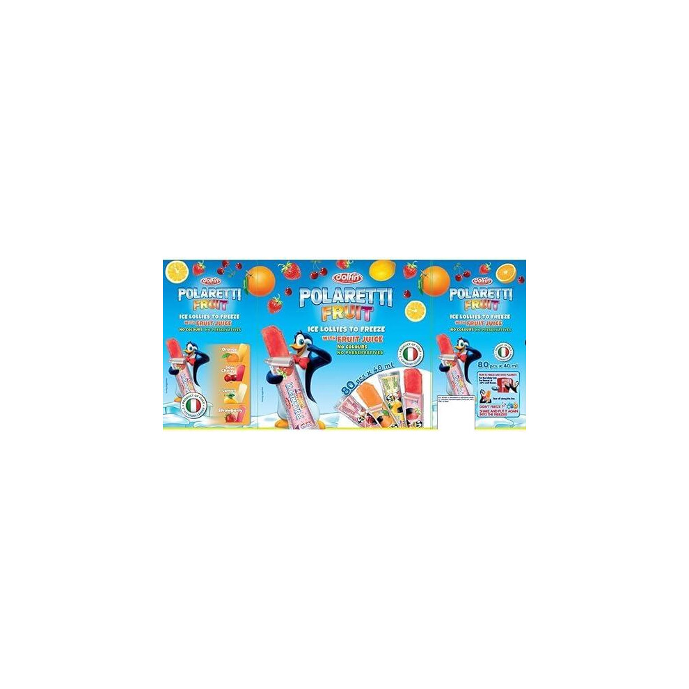 Dolfin Polaretti Fruit ice lollies 80x 40ml