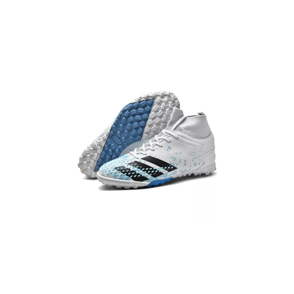 (Blue?Astro Soles?, UK 5.5=EU39=Inner length=24.5cm) Men Junior Boy Football Boots AG/TF Soccer Training Shoes Sneaker Size UK 3.5-11