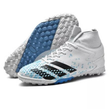 (Blue?Astro Soles?, UK 7=EU41=Inner length=25.5cm) Men Junior Boy Football Boots AG/TF Soccer Training Shoes Sneaker Size UK 3.5-11