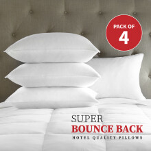 (Pack of 4) Filled Pillows Bounce Back Pillow Pack of 2,4 & 6