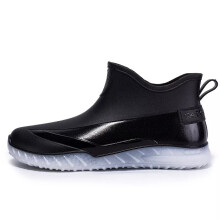 (Black, UK 5) Mens Wellington Rain Boots Womens Outdoor Wellies Garden Waterproof Shoes Size